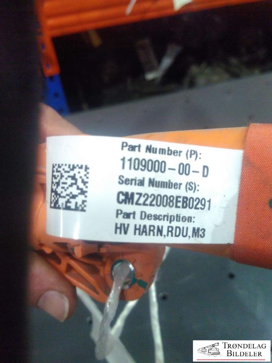 Kabel høy volt (HV) elbil til Tesla Model Y 2021-2024 (Type I)  (1109000-00-D|)