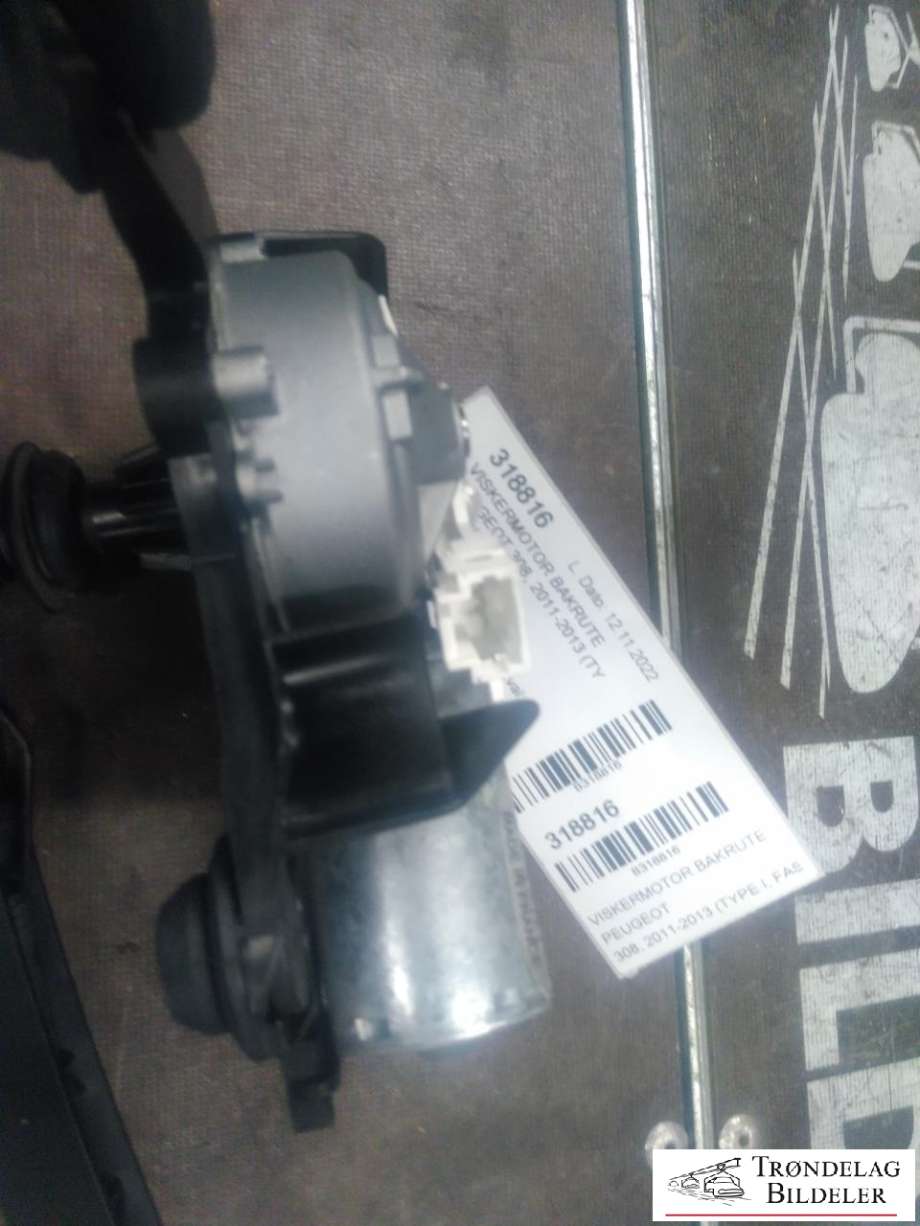 Viskermotor bakrute til Peugeot 308 2011-2013 (Type I, Fase 2) (VALEO|530 31 812|96 80 47 74 80|)