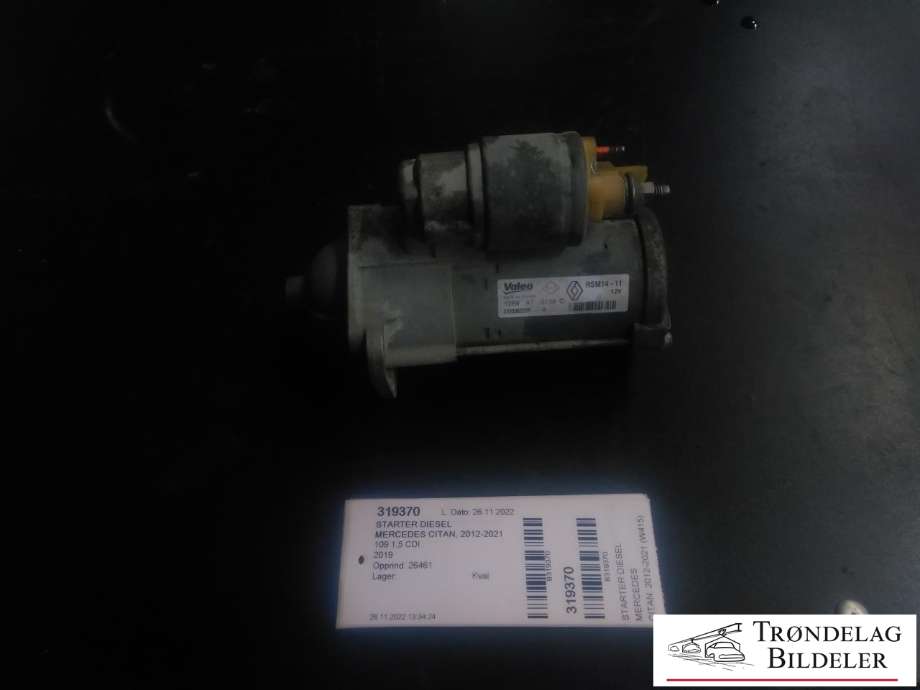 Starter diesel til Mercedes Citan, 2012-2021 (W415) (W415) (VALEO|233008223R A)