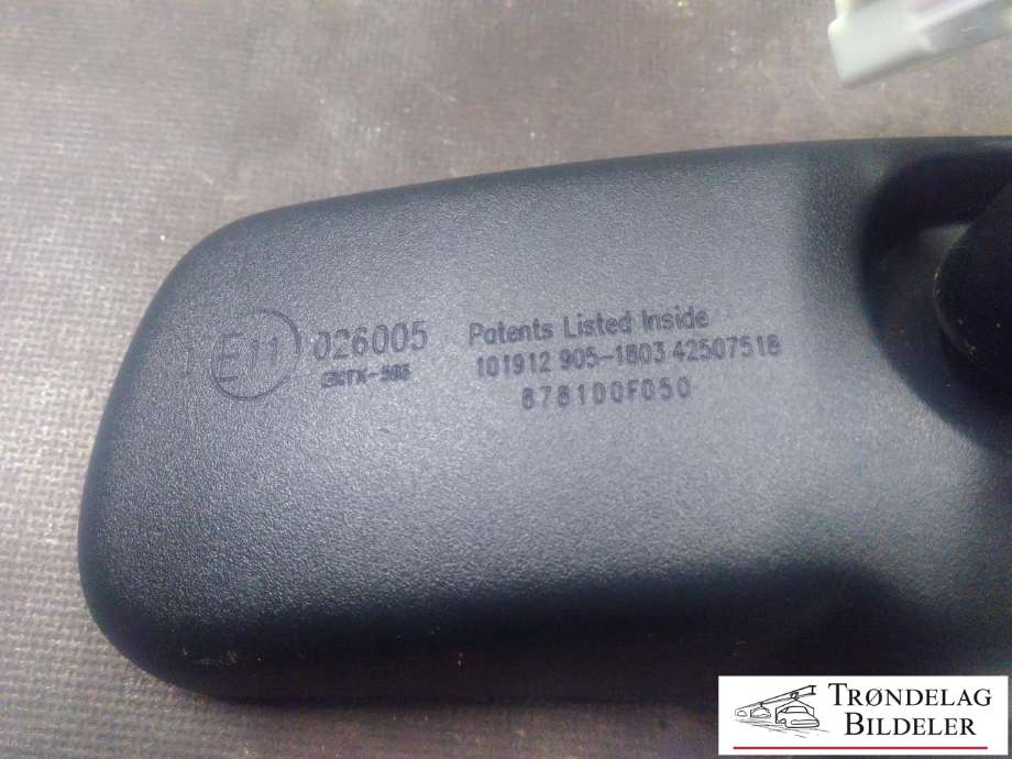 Speil innvendig til Toyota Avensis 2009-2015 (Type III, Fase 1) (87810-0F050|)