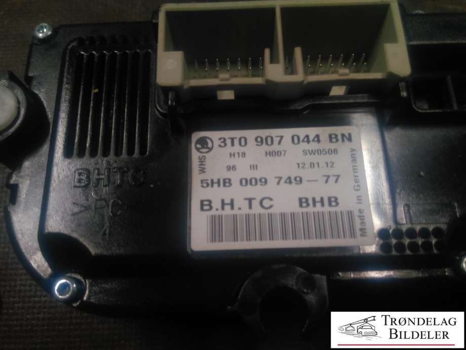 Varmeapparat betjening til Škoda Superb 2008-2015 (Type II) (BHTC|3T0 907 044 BN|5HB 009 749-77|)