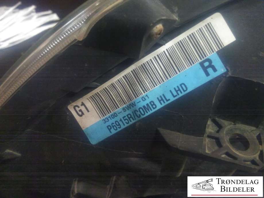Frontlykt høyre xenon til Honda CR-V 2007-2012 (Type III) (33100-SWW-G1|)