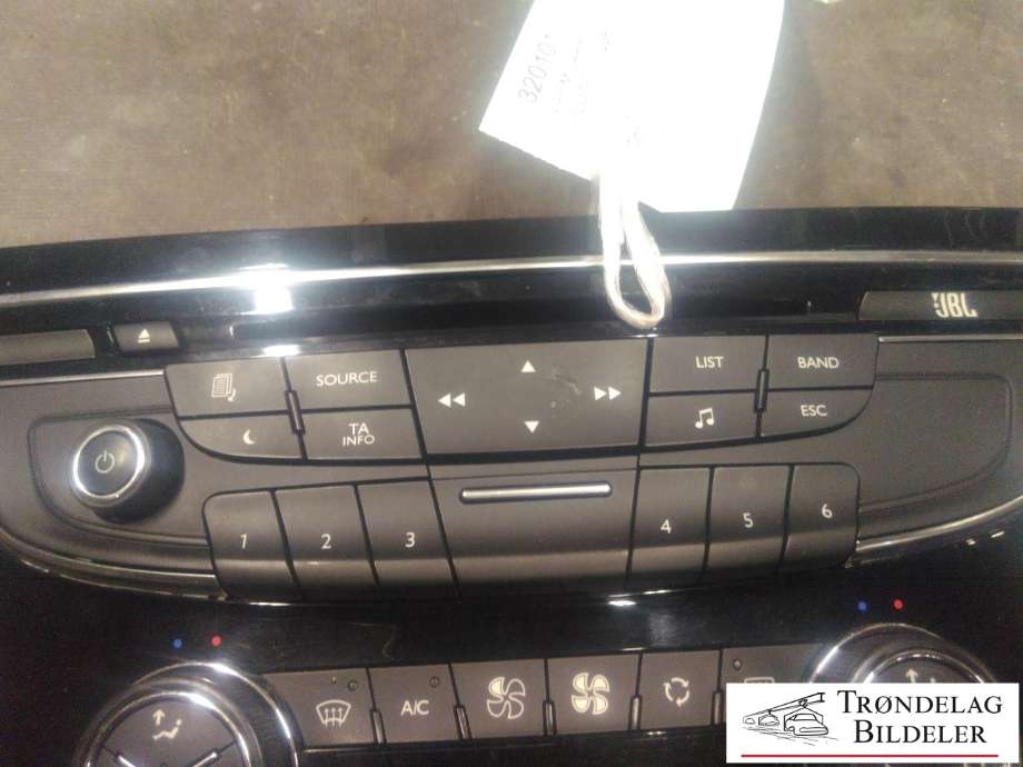 Varmeapparat betjening til Peugeot 508 2011-2014 (Type I, Fase 1)  (96656643XZ--01|)