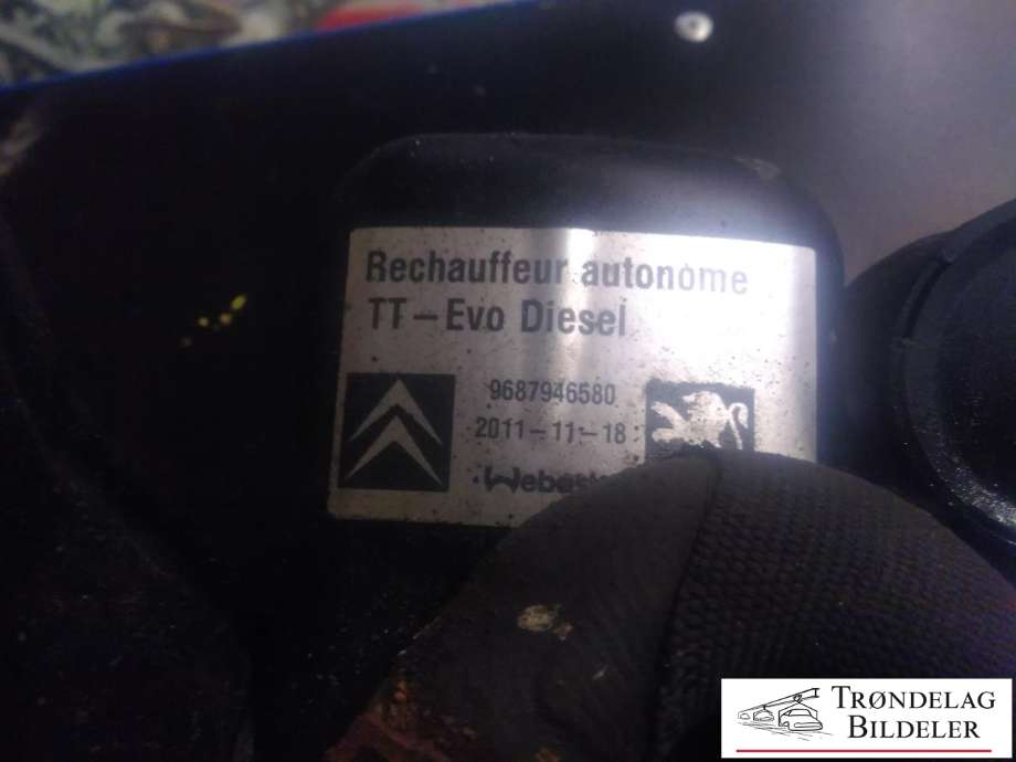 Dieselvarmer til Peugeot 508 2011-2014 (Type I, Fase 1)  (WEBASTO|9687946580|)