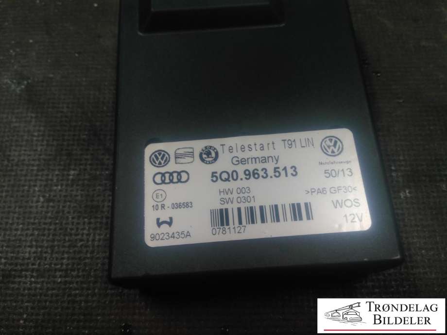 Styreenhet klima/aircondition til Škoda Octavia 2013-2016 (Type III, Fase 1)  (5Q0 963 513|9023435A|)