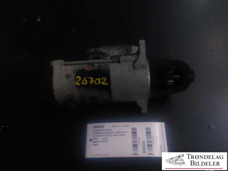 Starter diesel til Subaru Outback, 2009-2014 (Type IV)  (MITSUBISHI|23300 AA620)