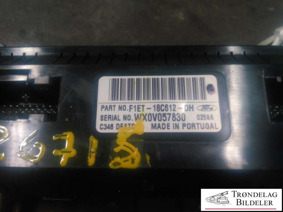 Varmeapparat betjening til Ford Focus 2014-2018 (Type III, Fase 2)  (FORD|F1FET-18C612-DH|WX0V057830|)