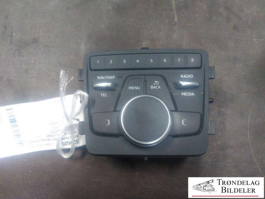 Bilstereo betjeningspanel til Audi A4, Allroad, 2016-->> (Type II) (B9) (B9) (8W0 919 614 N)