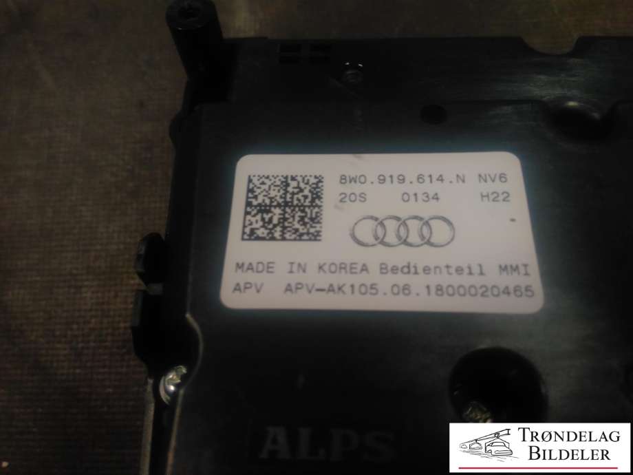Bilstereo betjeningspanel til Audi A4, Allroad 2016-->> (Type II) (B9) (B9) (8W0 919 614 N|)