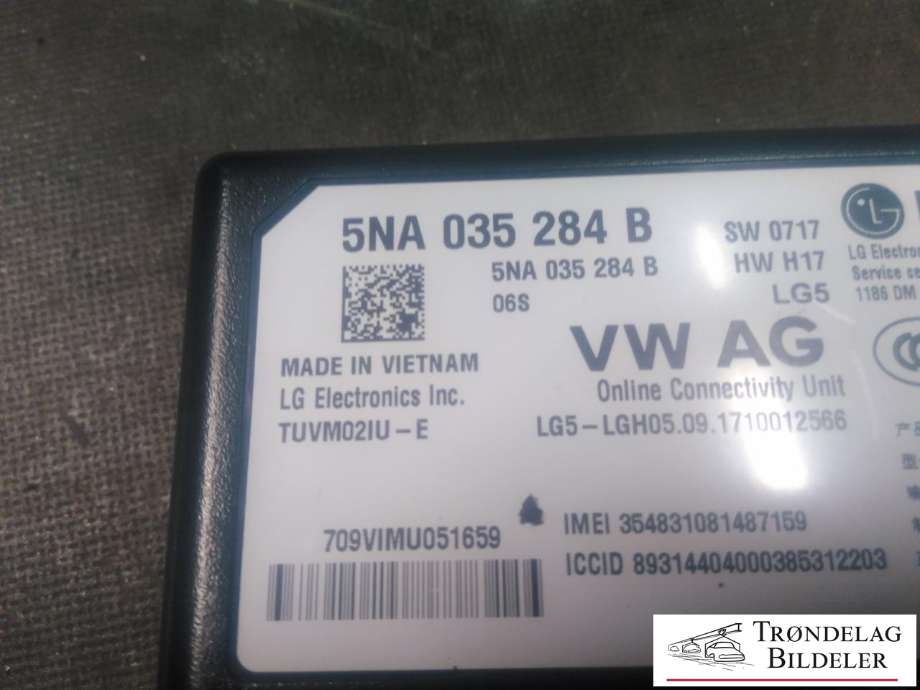Antenne til Škoda Superb 2015-->> (Type III)  (VW AG|5NA 035 284 B|)