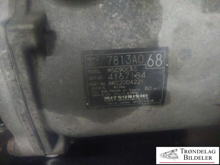 Aircondition kompressor til Mitsubishi Lancer 2008-2017  (7813A068|MSC90CAS|)