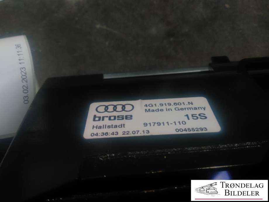 Bilstereo navigasjon skjerm til Audi A6, Allroad 2012-2014 (Type III, Fase 1) (C7) (C7) (BROSE|4G1 919 601 N|917911-110|)