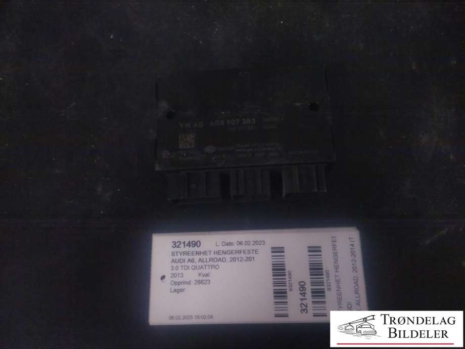 Styreenhet hengerfeste til Audi A6, Allroad, 2012-2014 (Type III, Fase 1) (C7) (C7) (HELLA|4G0 907 383)