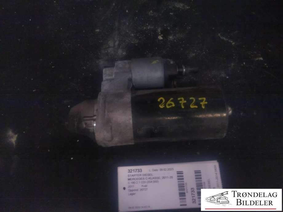 Starter diesel til Mercedes C-Klasse, 2011-2014 (Fase 2) (W204) (W204) (BOSCH|0 001 139 043)