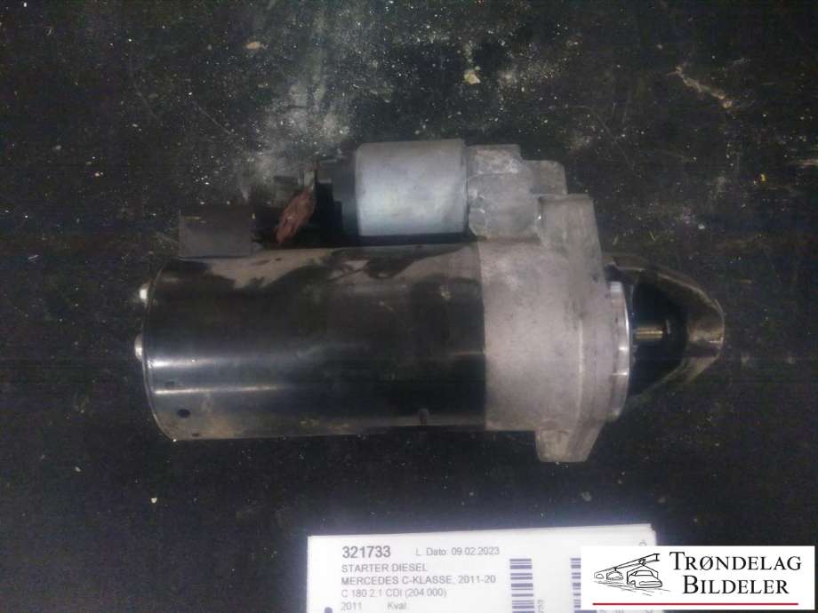 Starter diesel til Mercedes C-Klasse 2011-2014 (Fase 2) (W204) (W204) (BOSCH|0 001 139 043|)