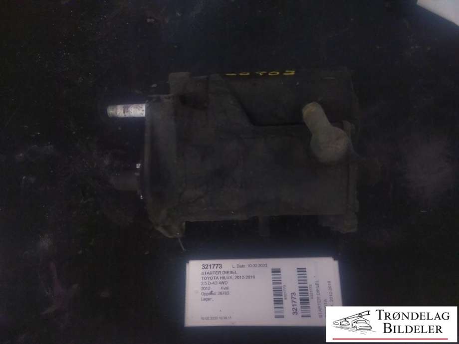 Starter diesel til Toyota Hilux, 2012-2016  