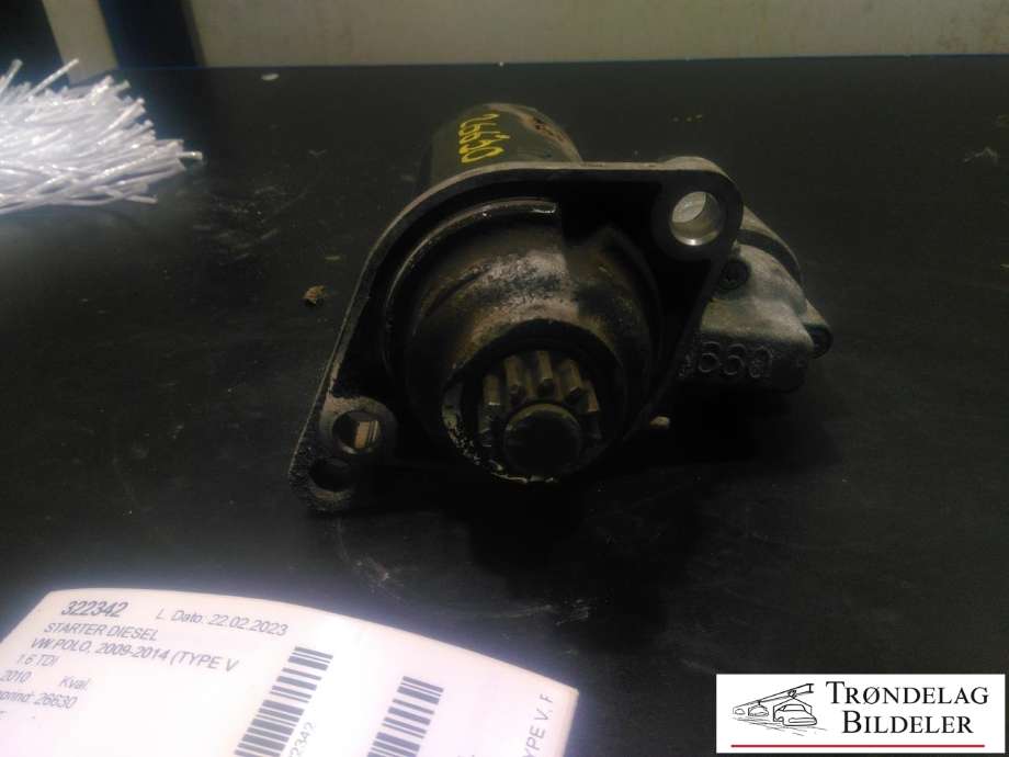 Starter diesel til VW Polo 2009-2014 (Type V, Fase 1)  (02Z911024K|02Z911024KX|02Z911023P|02Z911023N|02Z911023M|02Z911023NX|02Z911023PX|0986924100|LRS02419|1986S00802|25-4091)
