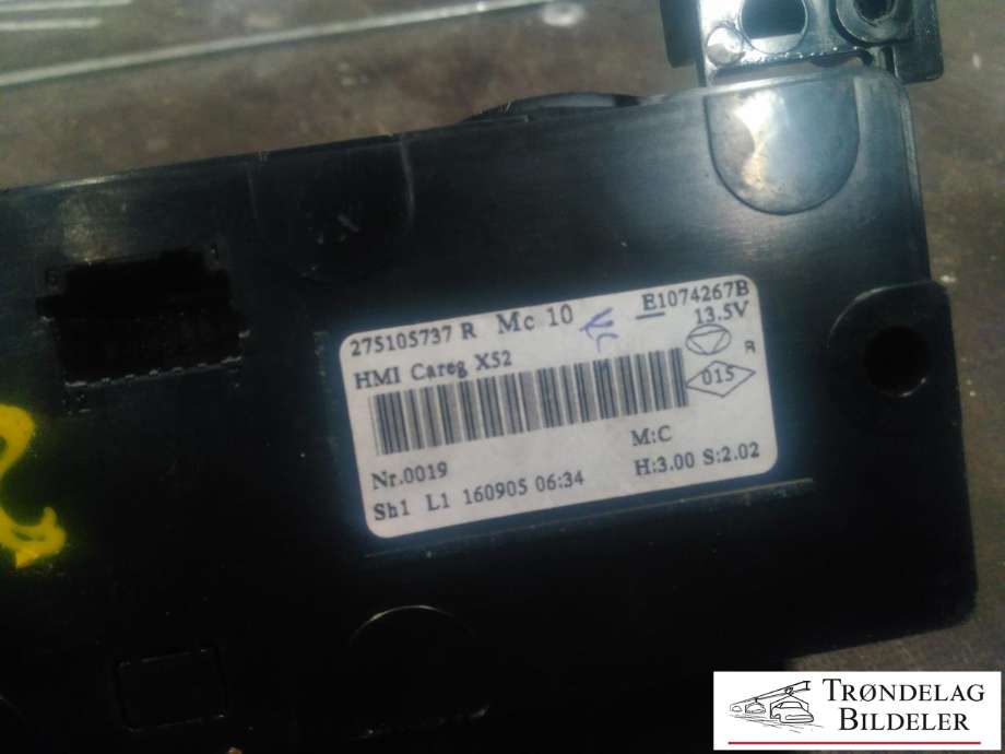 Varmeapparat betjening til Nissan NV300 2016-->> (275105737 R|)