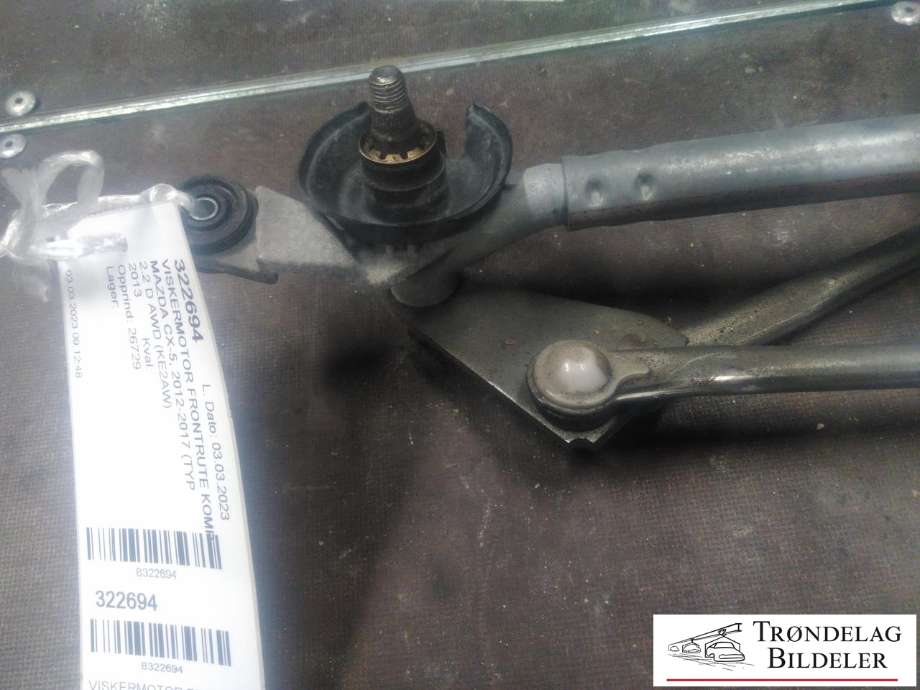 Viskermotor frontrute komplett m/overføring til Mazda CX-5 2012-2017 (Type I) (KD53-67340A|159300-4291|)