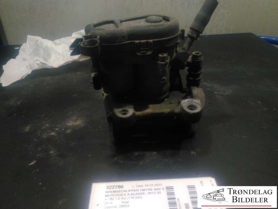 Bremsecaliper høyre bak, elektrisk til Mercedes A-Klasse 2012-2018 (W176) (W176) (A 000 423 24 81|A 001 421 35 86|295X10MM)