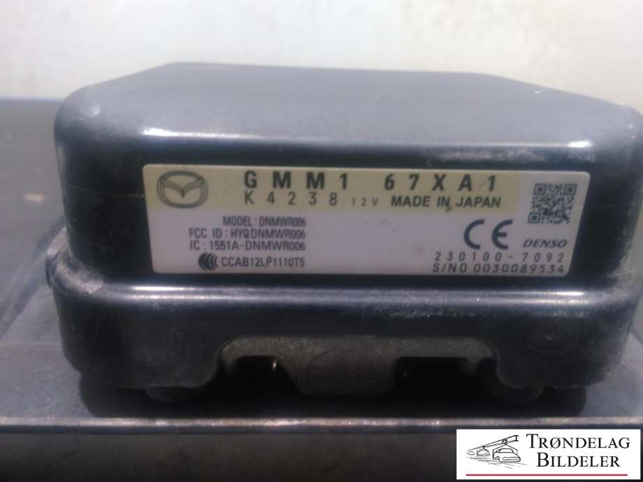 Sensor radar til Mazda CX-5 2012-2017 (Type I)  (DENSO|230100-7092|GMM1 67XA1|)