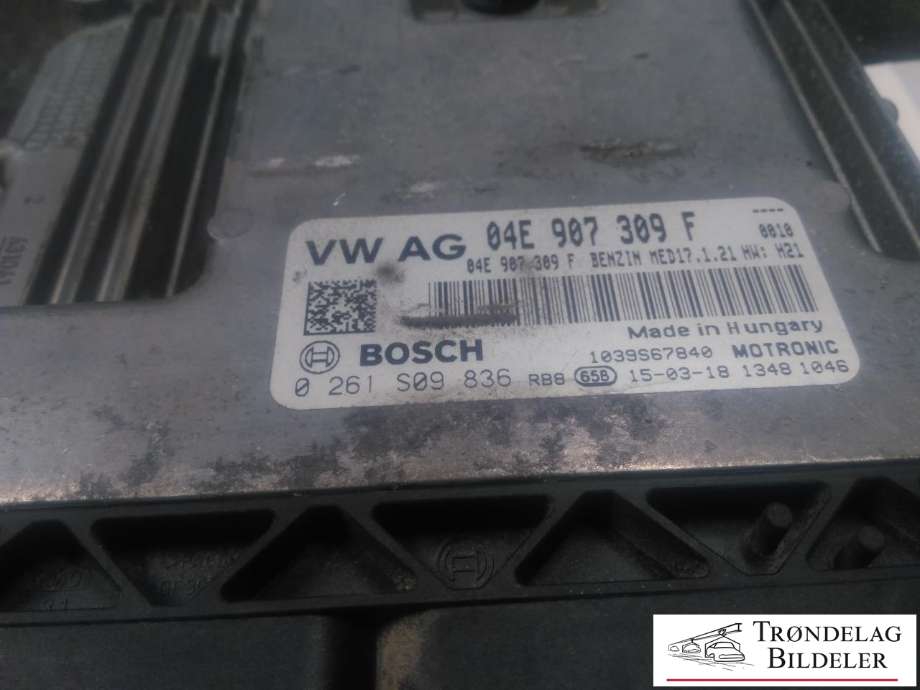 Styreenhet motor til VW Golf VII 2012-2017 (Fase 1)  (VW AG|04E 907 309 F|0 261 S09 836|1039S67840)