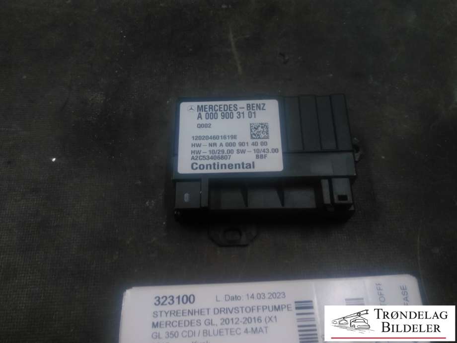 Styreenhet drivstoffpumpe til Mercedes GL 2012-2016 (Fase 1) (X166) (X166) (MERCEDES-BENZ|A 000 900 31 01|120204601619E|A2C53506807)