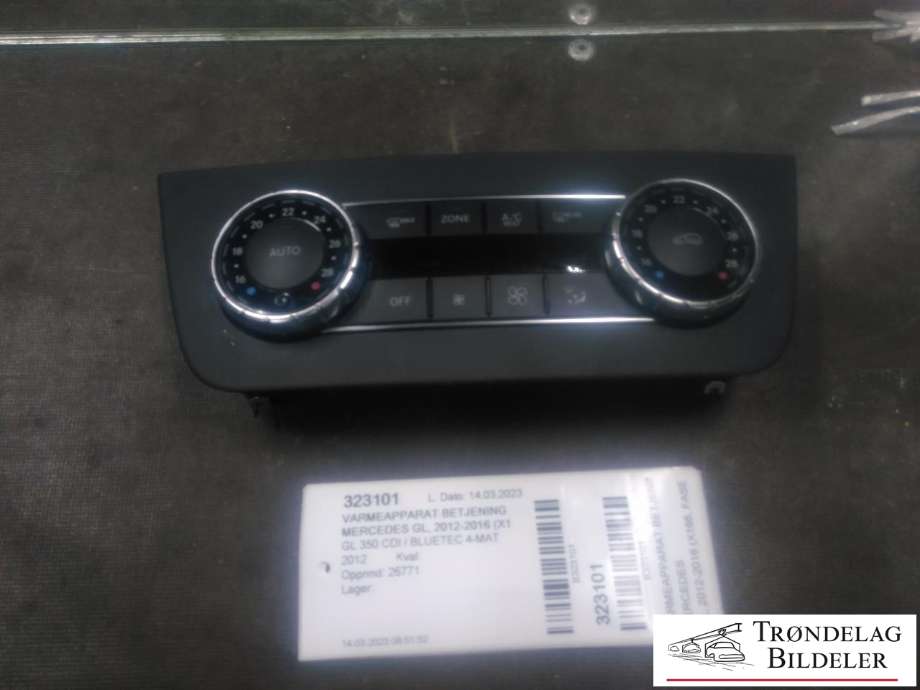 Varmeapparat betjening til Mercedes GL 2012-2016 (Fase 1) (X166) (X166) (A166 900 69 08|)