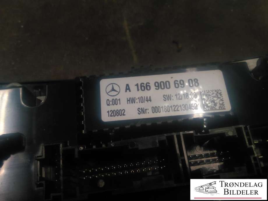 Varmeapparat betjening til Mercedes GL 2012-2016 (Fase 1) (X166) (X166) (A166 900 69 08|)