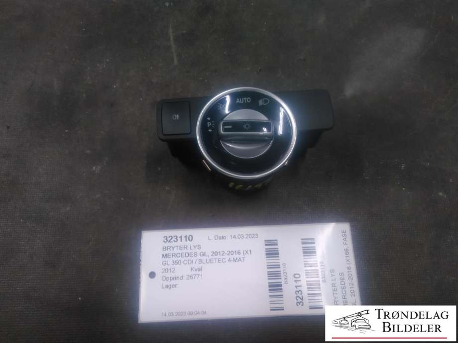 Bryter lys til Mercedes GL 2012-2016 (Fase 1) (X166) (X166) (A212 905 05 51|10091531|)