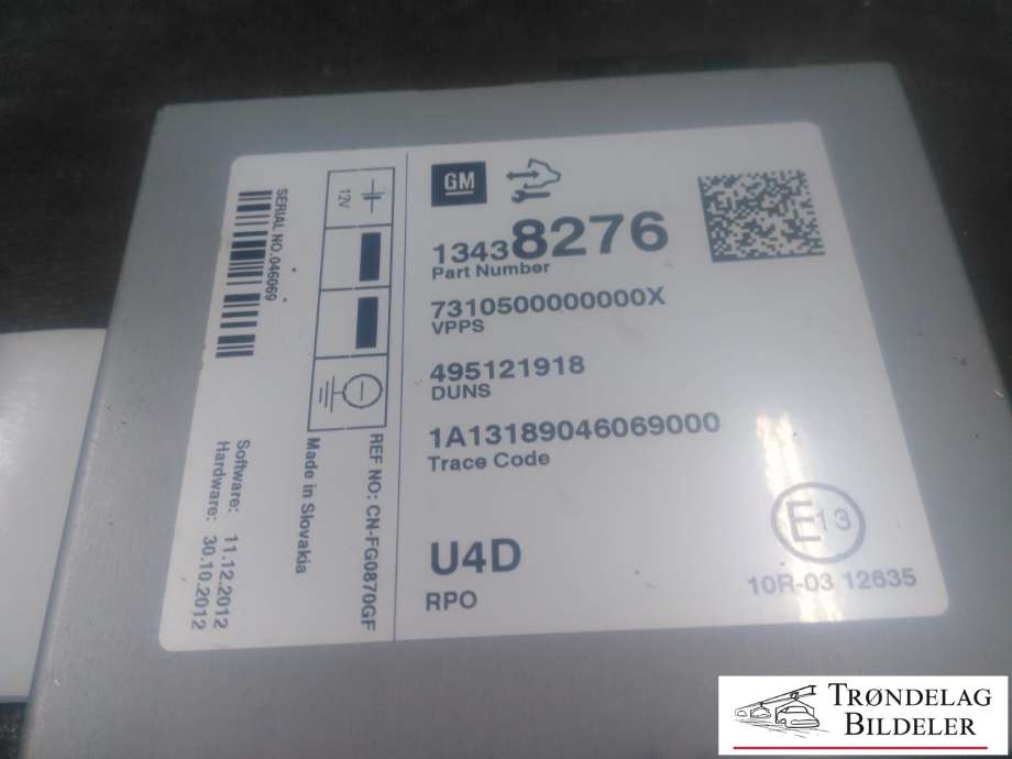 Styreenhet DAB til Opel Mokka 2012-2016 (Type I, Fase 1)  (13438276|495121918|)