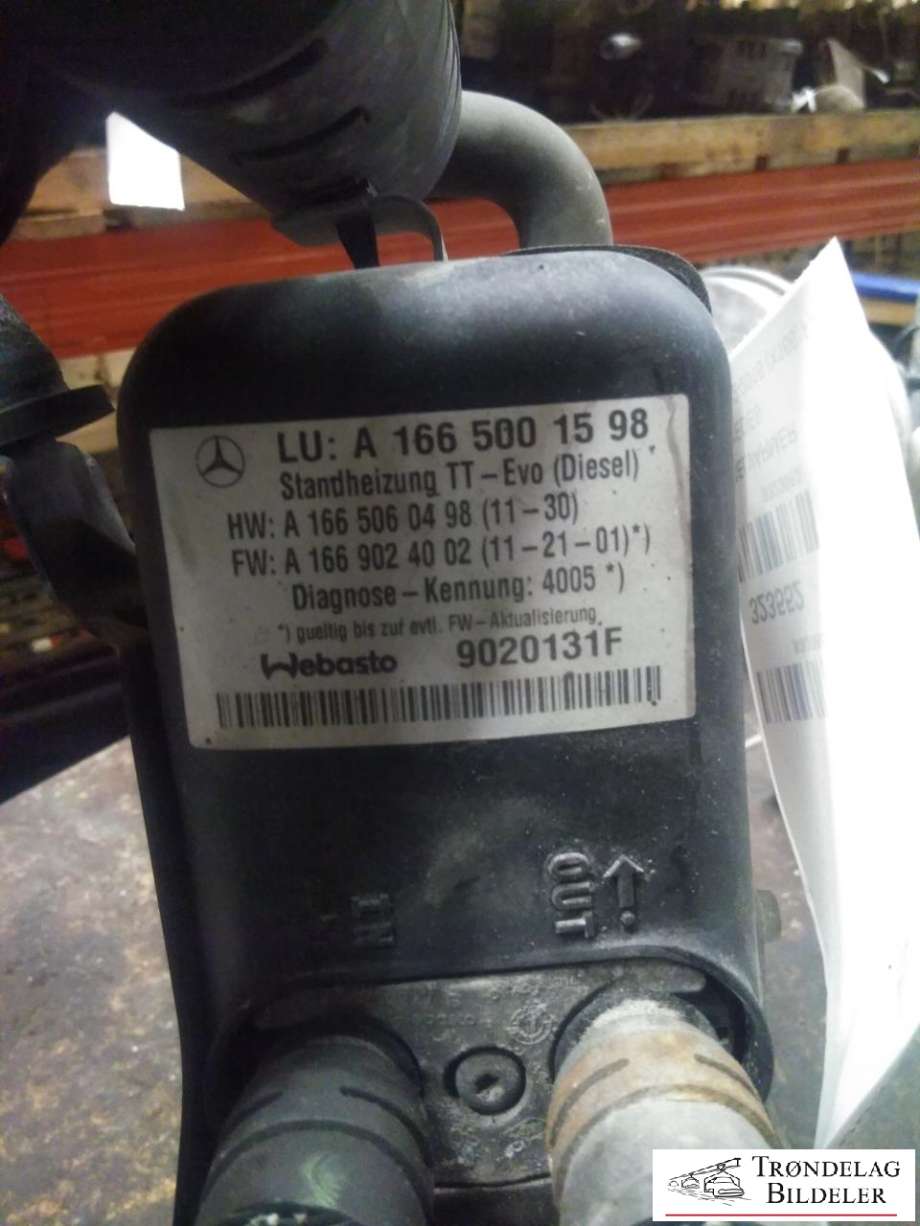 Dieselvarmer til Mercedes GL 2012-2016 (Fase 1) (X166) (X166) (WEBASTO|A1665060498|A1669024002|)