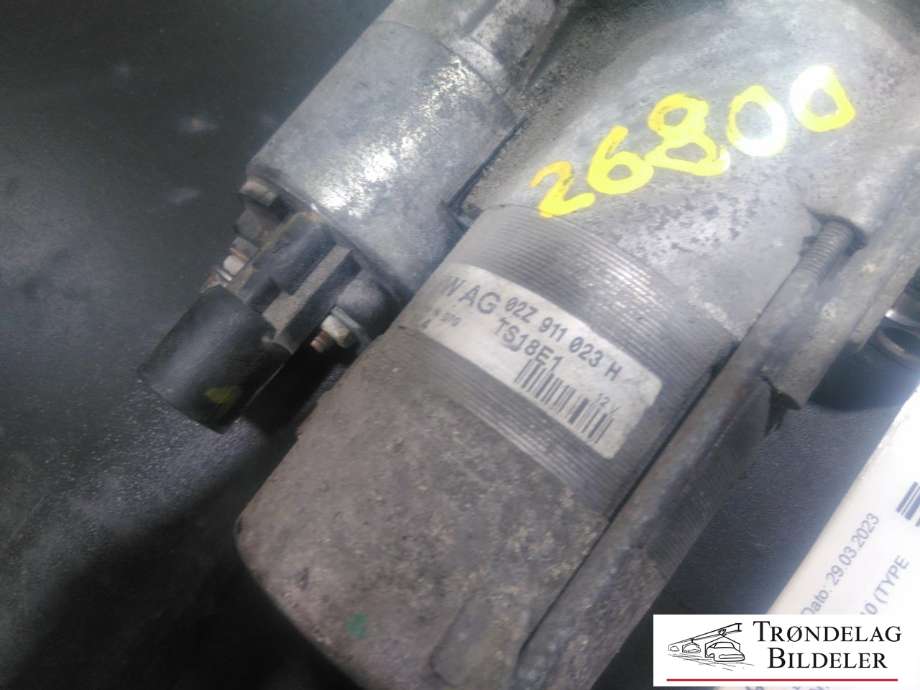 Starter diesel til VW Touran 2007-2010 (Type I, Fase 2)  (VW AG|02Z911024K|02Z911024KX|02Z911023P|02Z911023N|02Z911023M|02Z911023NX|02Z911023PX|0986924100|LRS02419|1986S00802|25-4091)