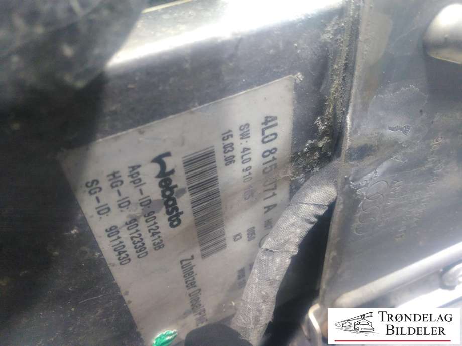 Dieselvarmer til Audi Q7 2006-2010 (Type I, Fase 1)  (4L0 815 071 F|4L0 815 071 J|)