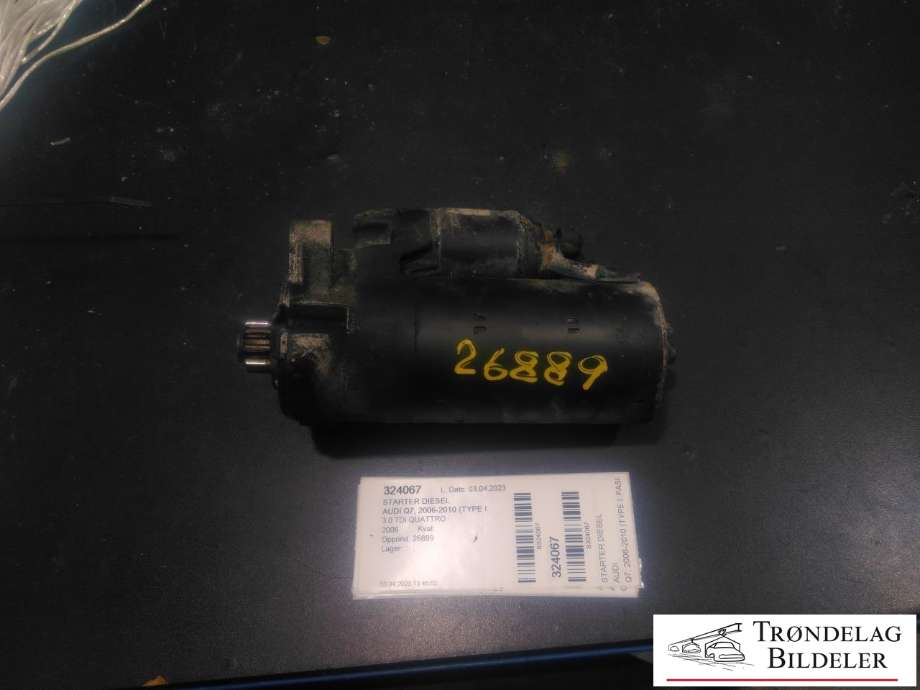 Starter diesel til Audi Q7, 2006-2010 (Type I, Fase 1)  (059 911 024 HX)