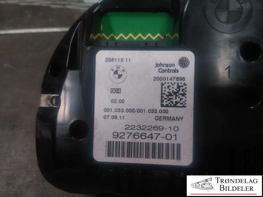 Instrumentpanel til BMW 5-Serie 2010-2017 (F10/F11) (F10/F11) (81002231|9276647-01|)