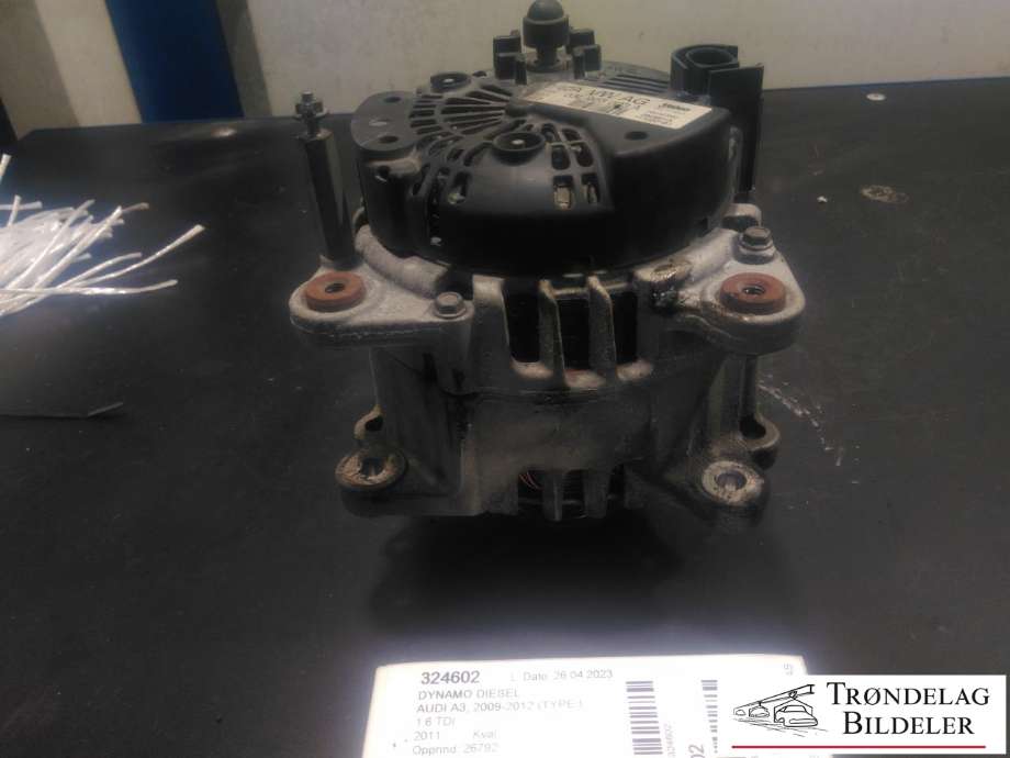 Dynamo diesel til Audi A3 2009-2012 (Type II, Fase 2)  (VALEO|03L 903 023 A|)