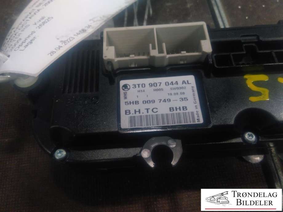 Varmeapparat betjening til Škoda Octavia 2009-2013 (Type II, Fase 2)  (3T0 907 044 AL|)