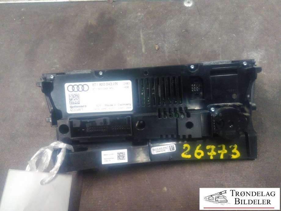 Varmeapparat betjening til Audi A4 2007-2014 (Type IV) (B8) (B8) (8T1 820 043 AN|)