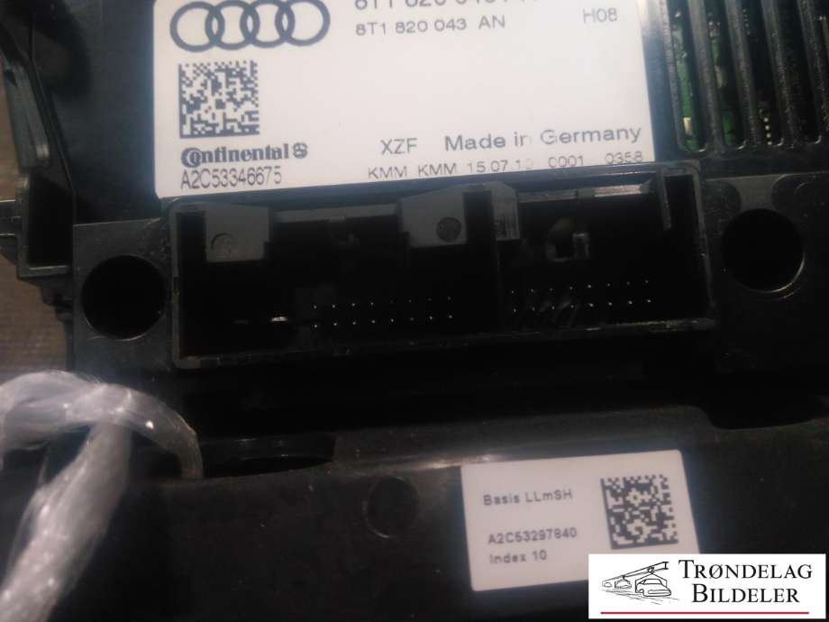 Varmeapparat betjening til Audi A4 2007-2014 (Type IV) (B8) (B8) (8T1 820 043 AN|)