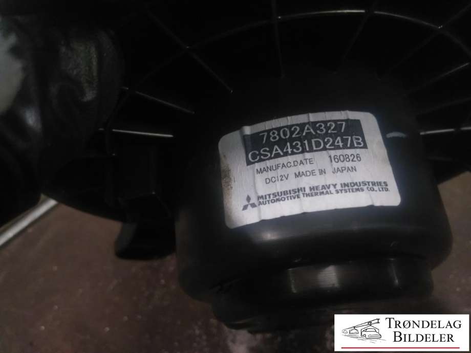 Varmeapparat motor til Mitsubishi Outlander 2015-->> (Type III, Fase 2)  (7802A327|CSA431D247B|)