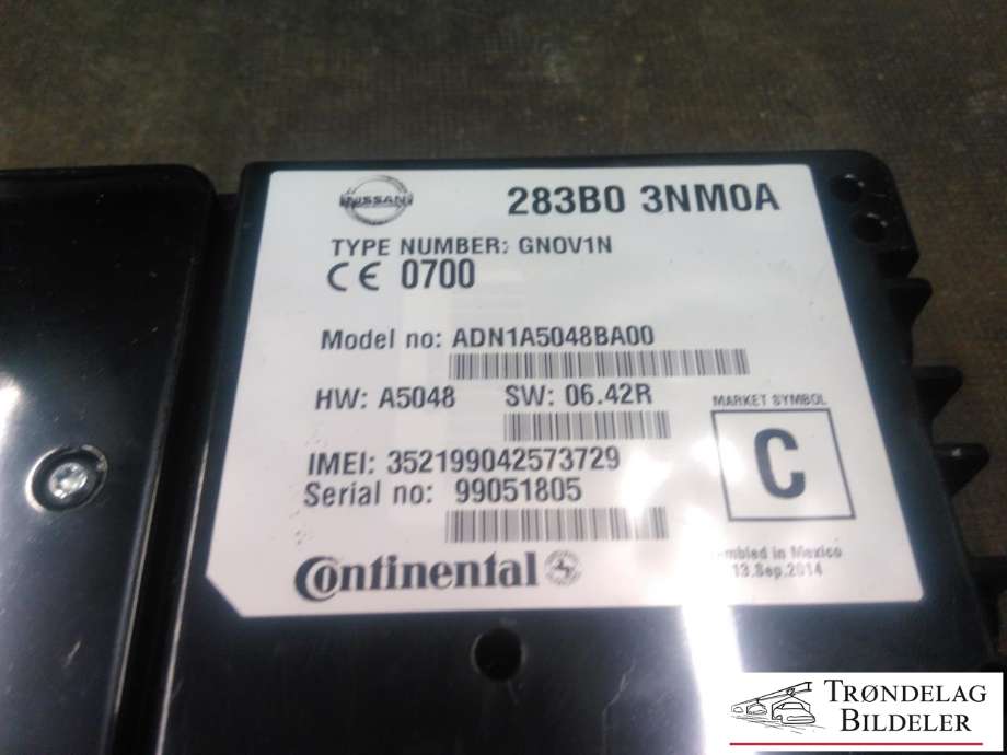 Styreenhet diverse til Nissan Leaf 2011-2017 (Type I)  (283B0-3NM0A|)