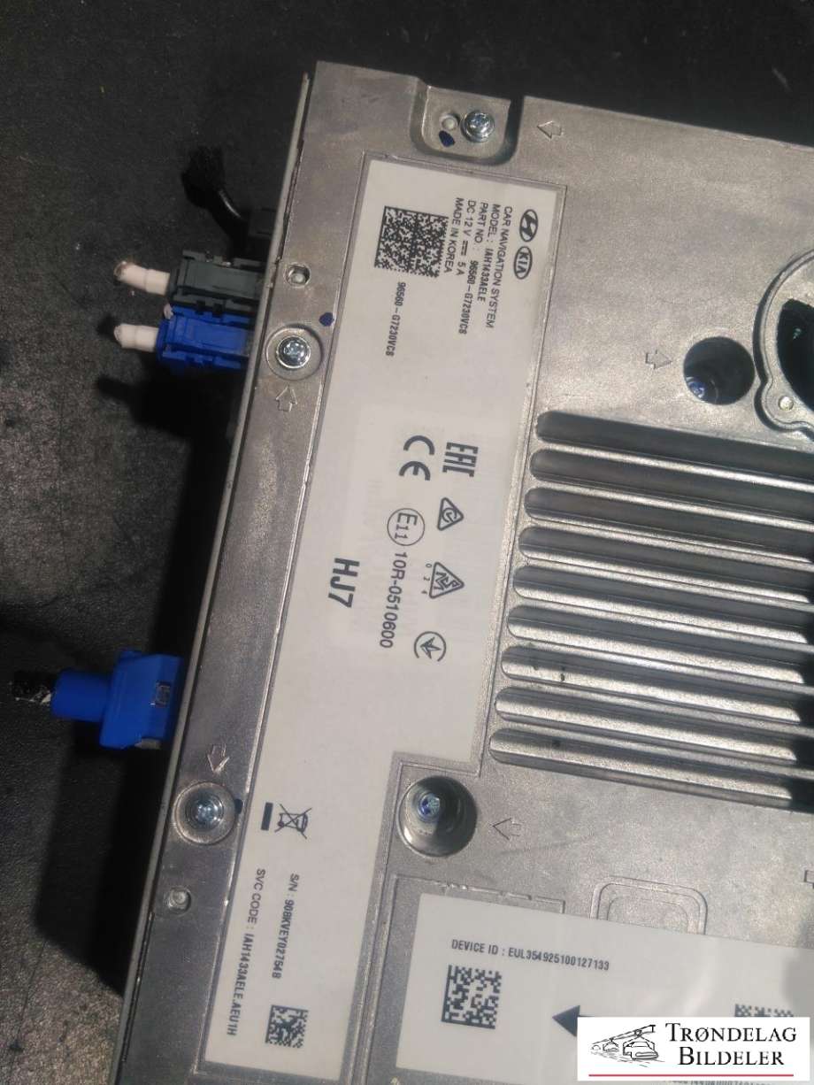 Bilstereo til Hyundai Ioniq Electric 2019-->> (Fase 2)  (96560-G7230VCS|)