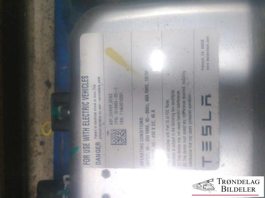 Batterilader (OBC - On Board Charger) til Tesla Model S 2013-2016 (Fase 1)  