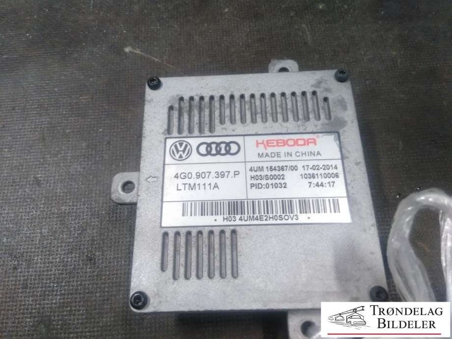 Styreenhet xenon/ballast til Audi A6 2014-2018 (Type IV, Fase 2) (C7) (C7) (AUDI|4G0 907 397 P|)