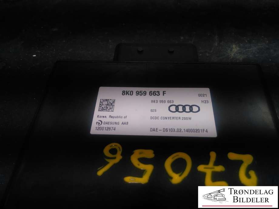 Styreenhet batteri til Audi A6 2014-2018 (Type IV, Fase 2) (C7) (C7) (8K0 959 663 F|)