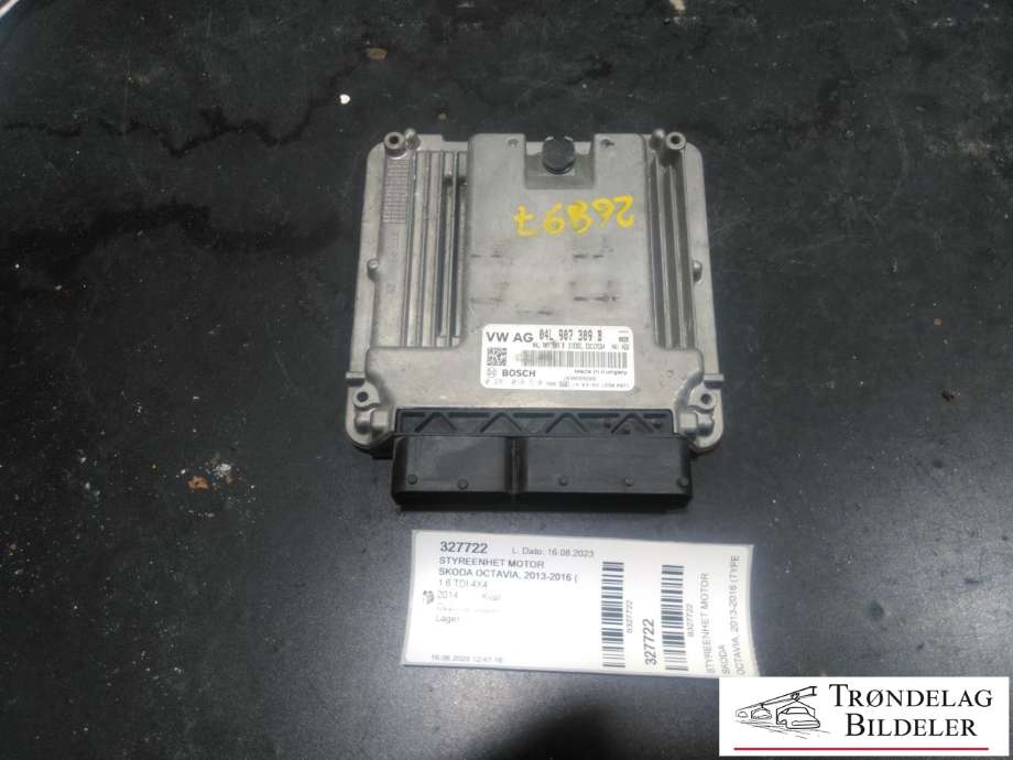 Styreenhet motor til Škoda Octavia, 2013-2016 (Type III, Fase 1)  (BOSCH|04L 907 309 B)