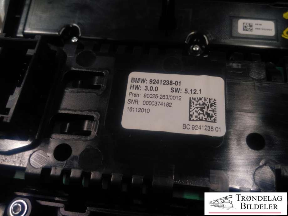 Varmeapparat betjening til BMW 5-Serie 2010-2017 (F10/F11) (F10/F11) (BMW|9241238-01|90025-263|)