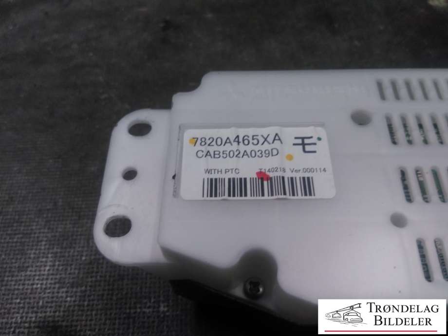 Varmeapparat betjening til Mitsubishi Outlander 2012-2015 (Type III, Fase 1)  (MITSUBISHI|78020A465XA|CAB502A039D|)