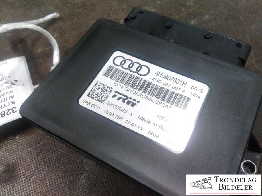 Styreenhet elektrisk parkbrems (EPB - Electric Parking Brake) til Audi A6 2014-2018 (Type IV, Fase 2) (C7) (C7) (TRW|4H0 907 801 H|32620325A|)